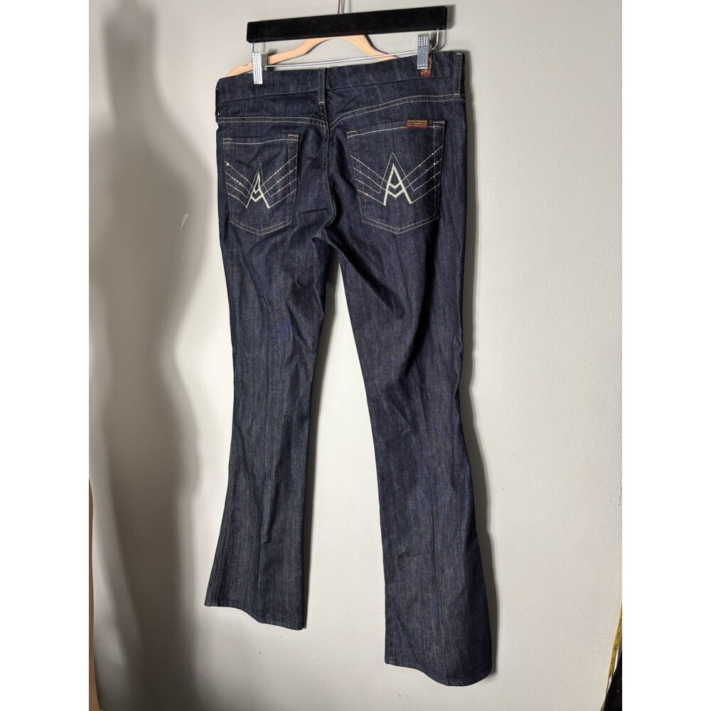 7 FOR ALL MANKIND A Pockets Stretch Boot Cut Bling Jeans Sz 31 X34